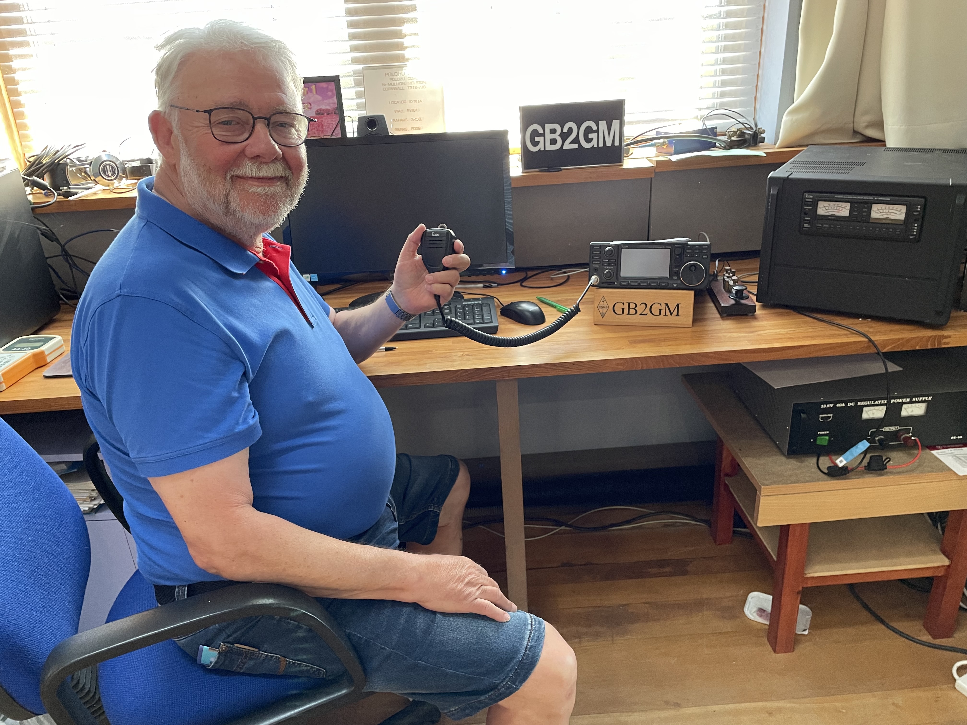 Karl DC2MP an der Station GB2GM